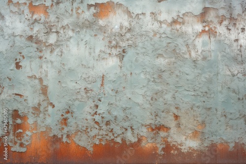 rusted, peeling paint on a metal surface