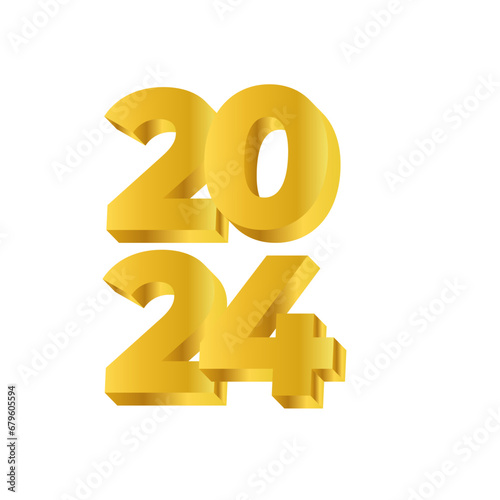 2024 Gold Number 3D
