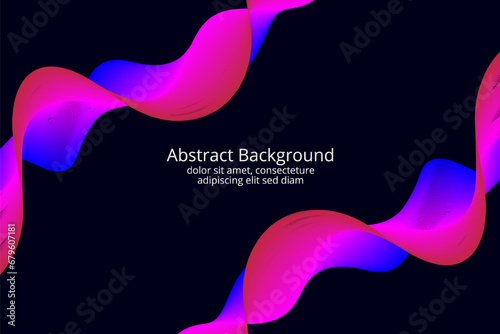 Flow smoke dynamic wave line abstract curved background banners pattern smooth curve presentation