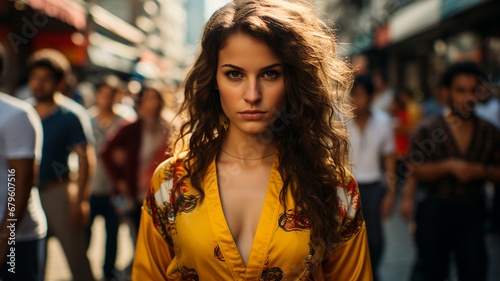 Wallpaper Mural portrait of a young beautiful girl on the street Torontodigital.ca