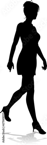 Woman Walking Silhouette photo