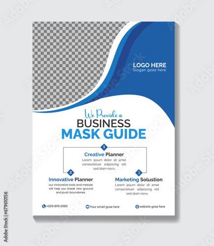 Modern  Business flyer design for multipurpose uses. Leaflet layout design.