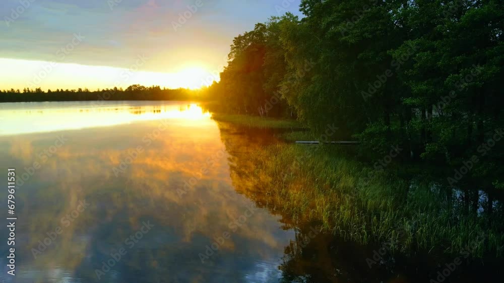 sunrise over the river