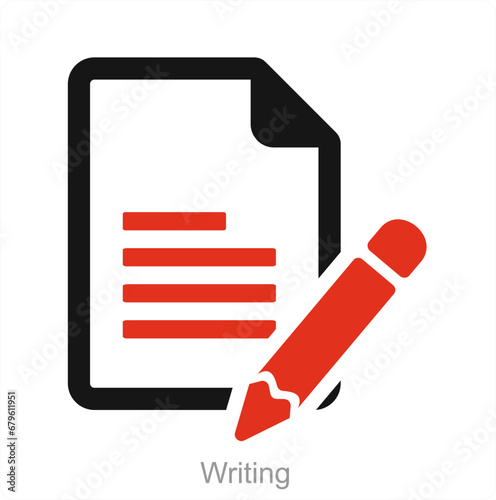 Writing and edit icon concept