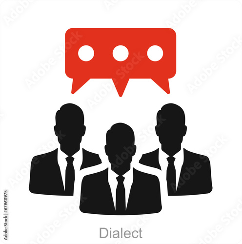 Dialect and interpreter icon concept