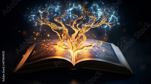 Generative ai magic 3D book with fantasy superpowers