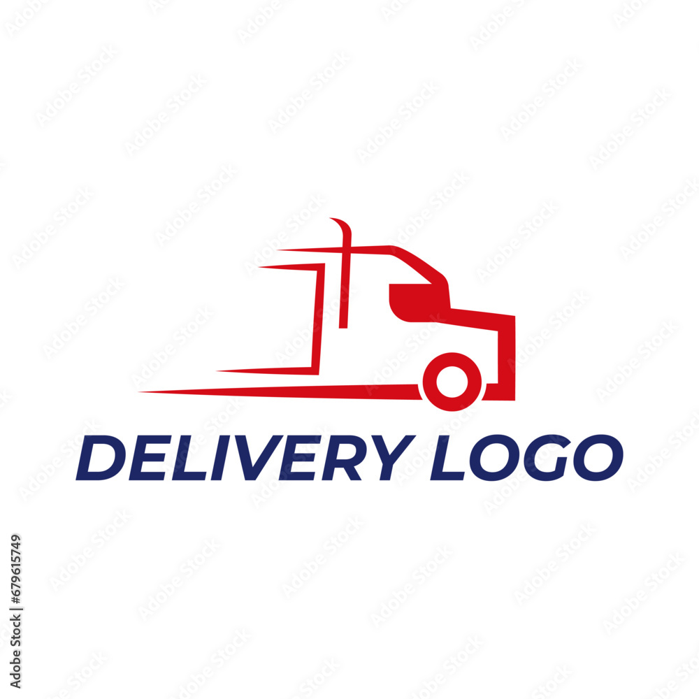 Truck silhouette abstract logo template vector. Logistic delivery, express fast shipping logo design template Truck silhouette abstract logo template vector. Logistic delivery, express fast shipping logo design template