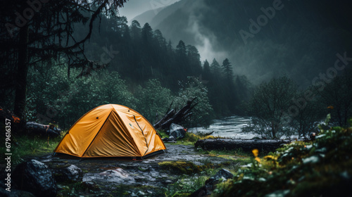 Camping rain
