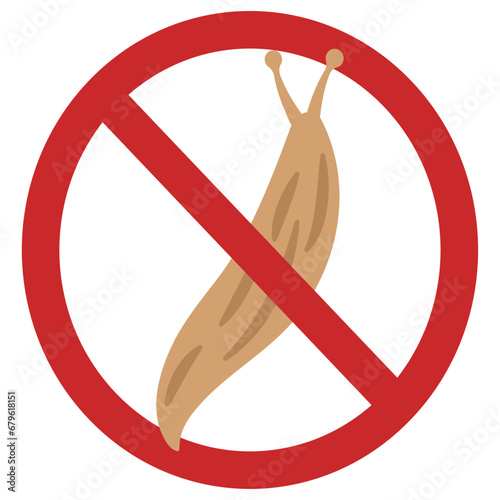 ナメクジ禁止マーク