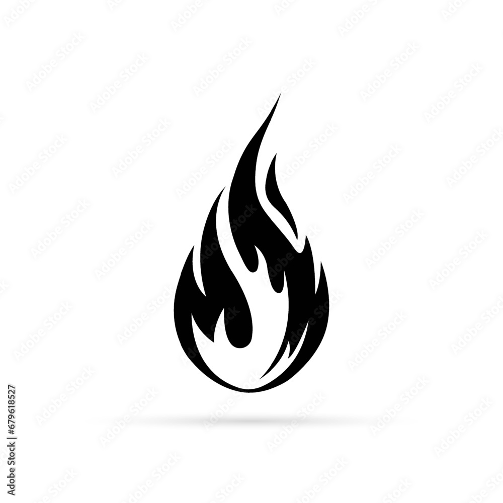 Fire flame logo icon. Isolated vector illustration Fire flame logo icon. Isolated vector illustration
