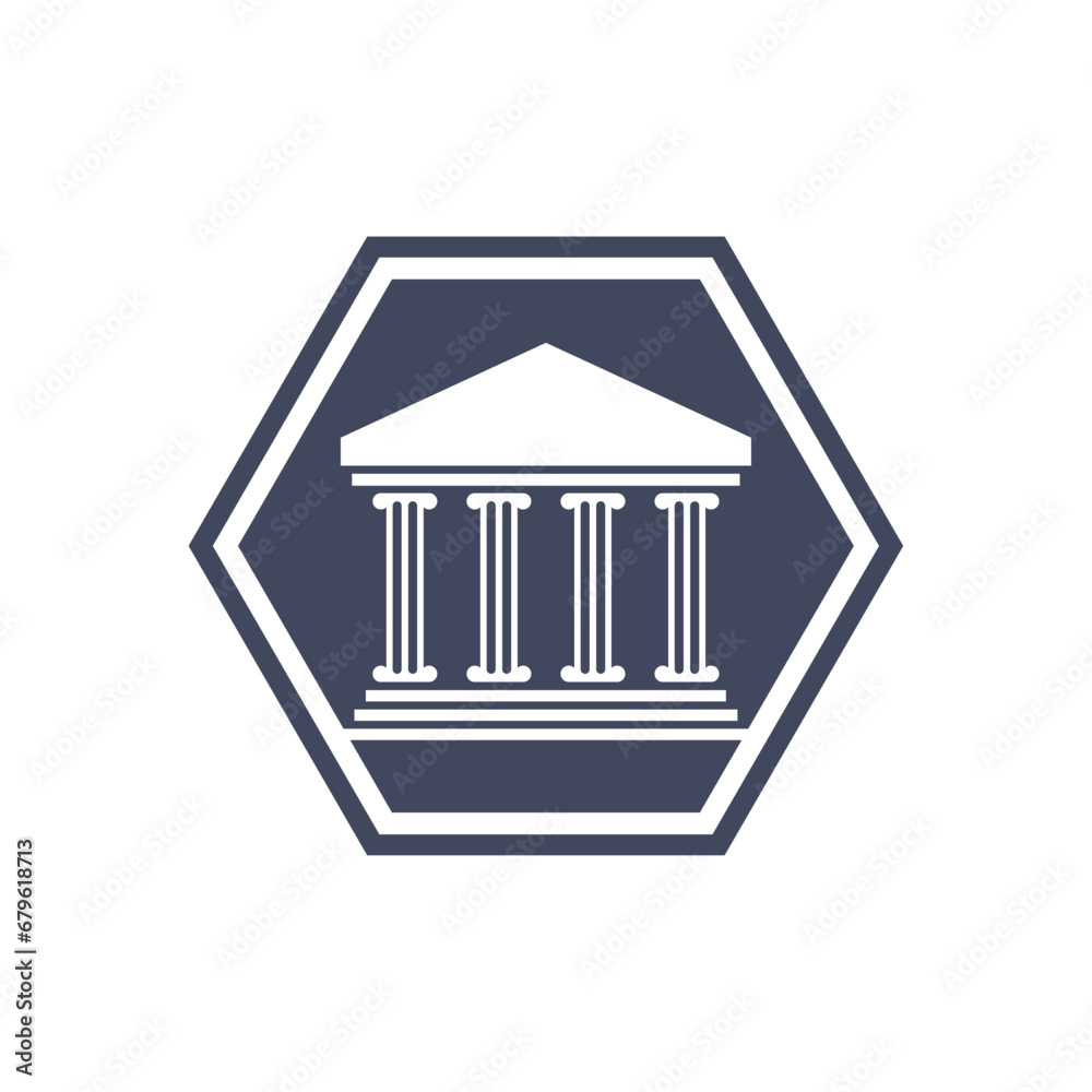 Law logo designs. University and academy vector logo, icon for high school education graduates. Vector Logo Template