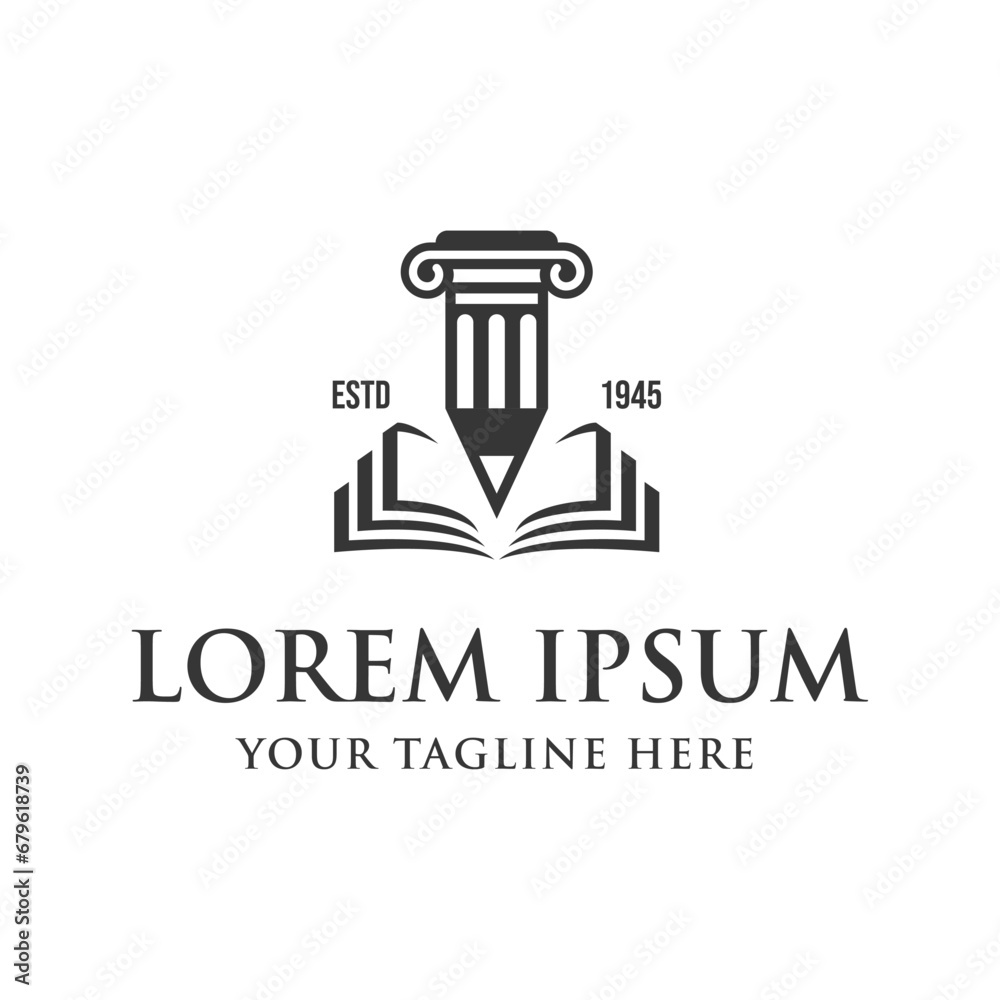 Law logo designs. University and academy vector logo, icon for high school education graduates. Vector Logo Template Law logo designs. University and academy vector logo, icon for high school education graduates. Vector Logo Template