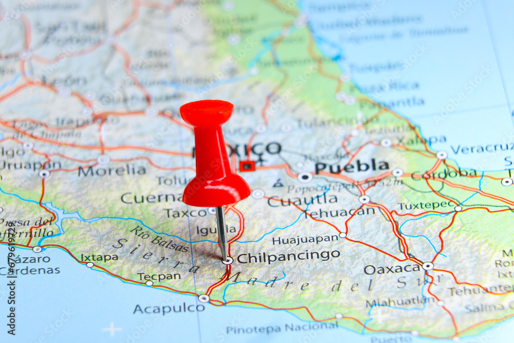 Chilpancingo, Mexico pin on map Chilpancingo, Mexico pin on map