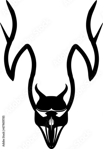 Symbolik - Wikinger - Alte nordische Maske mit Hörnern