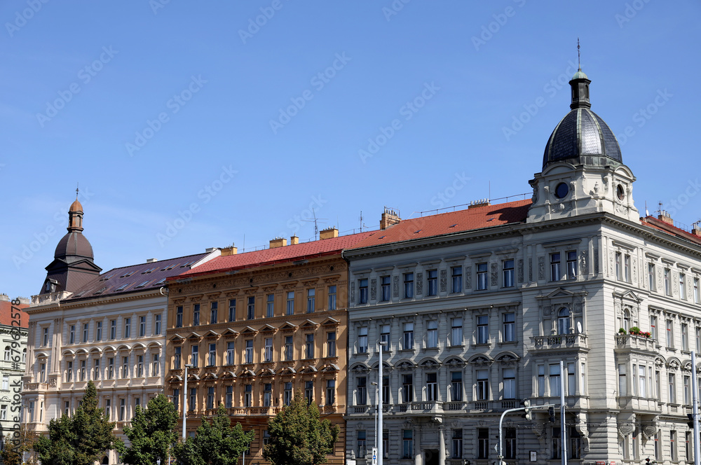Characteristic buildings of the city of Prague