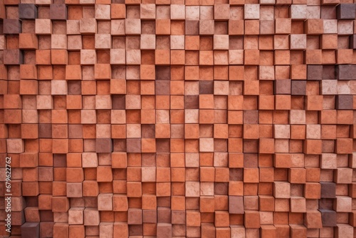 seamless pattern of uniformly-shaped bricks