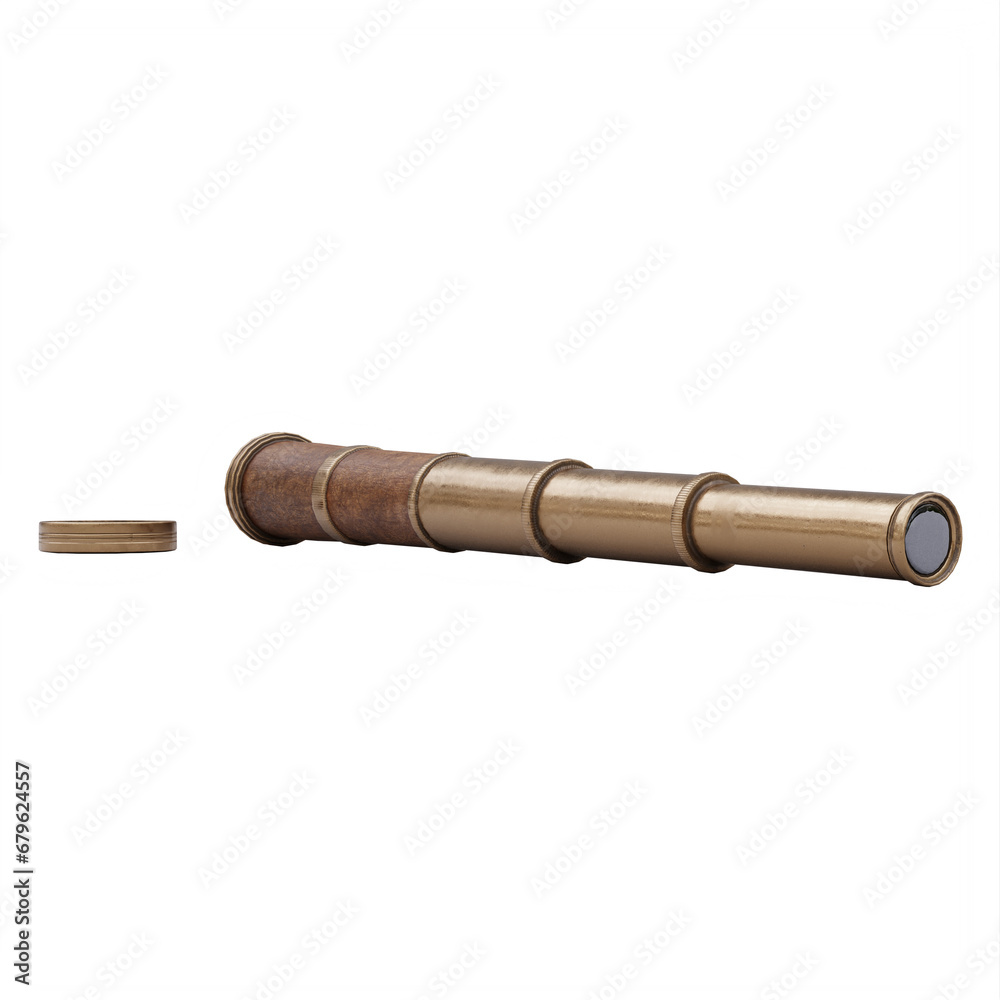 Obraz premium Antique Brass Spy Glass telescope