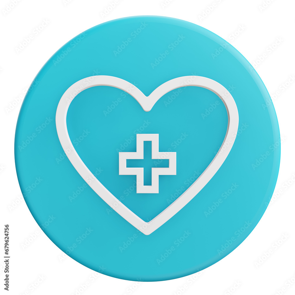 Obraz premium heart care 3d icon