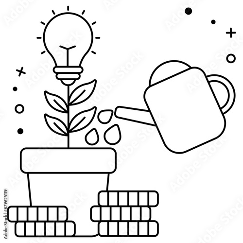 A unique design icon of idea growth 

