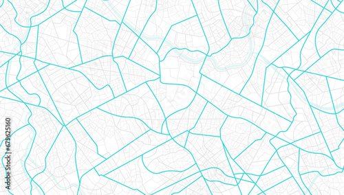 City top view. View from above the map buildings. View from above the map buildings. Detailed view of city. Decorative graphic tourist map. Abstract transportation background. Vector, illustration.