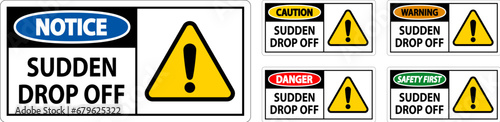 Danger Sign Sudden Drop Off