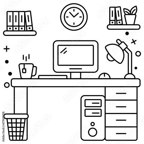 Premium download icon of workroom 

