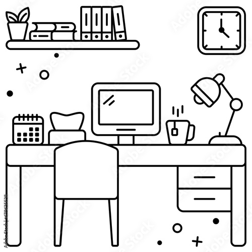 Trendy design icon of workstation 

