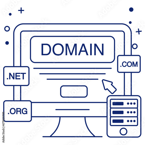 An icon design of online domains 

