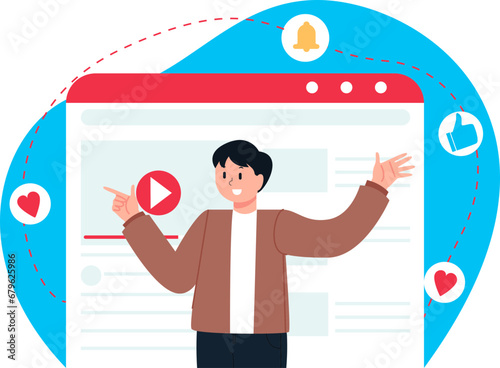 a man provided information that he had created video content on his social media