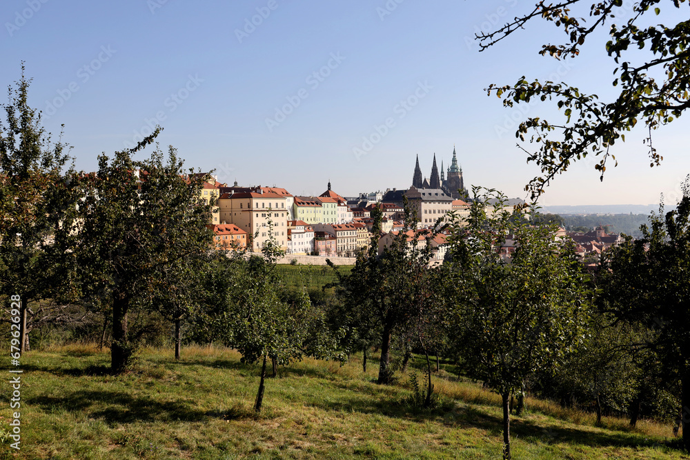 View of Prague Castle and surroundings from Lobkowicz Garden View of Prague Castle and surroundings from Lobkowicz Garden