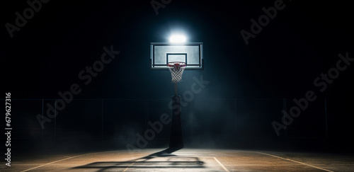 Basketball hoop in the basketball court © sema_srinouljan