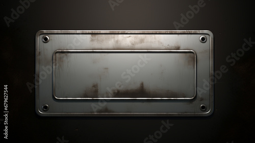 blank steel license plate