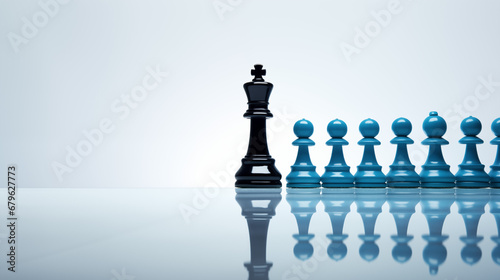 Leadership and authority concept in corporate and business, an illustrative idea of managerial role in organizations