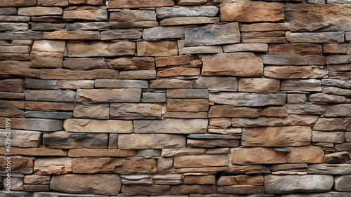 Stacked of a stone wall