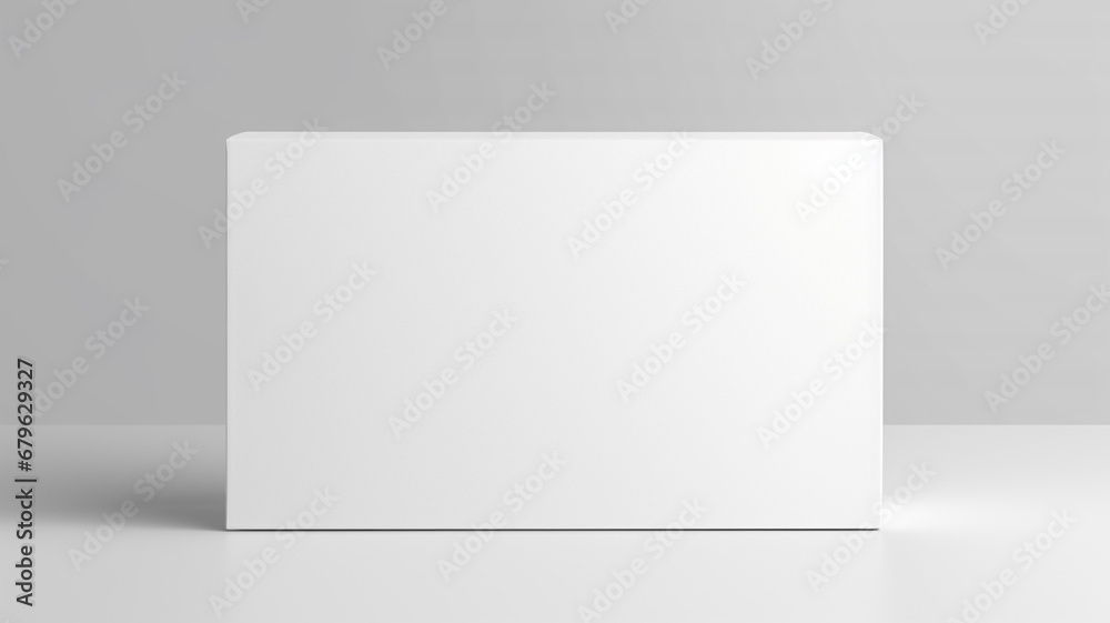 white rectangle box Mockup made of matte art card white rectangle box Mockup made of matte art card