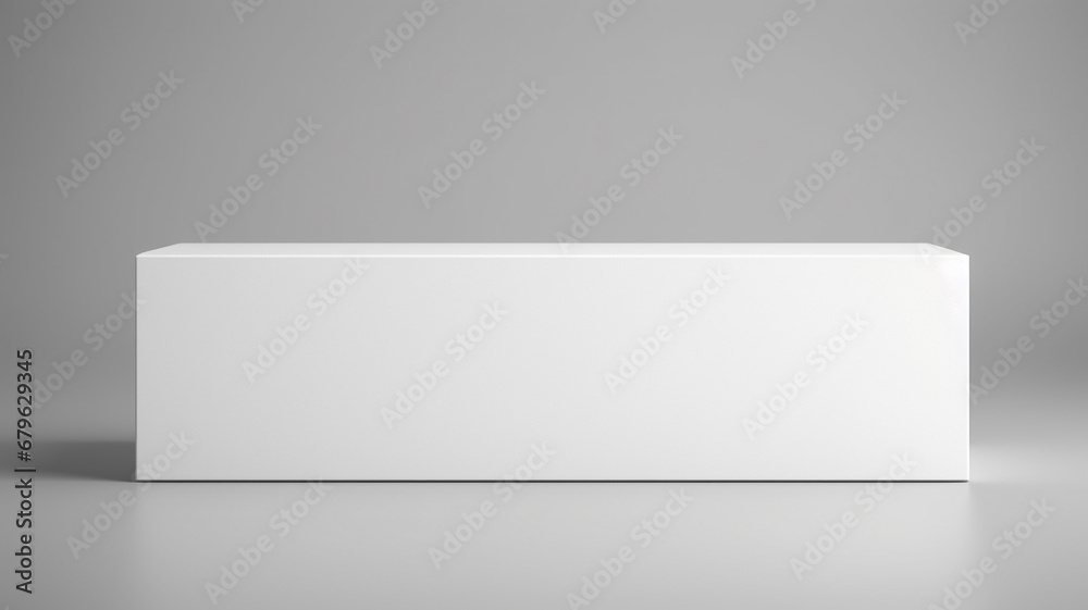 white rectangle box Mockup made of matte art card white rectangle box Mockup made of matte art card