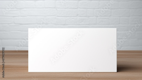 white rectangle box Mockup made of matte art card