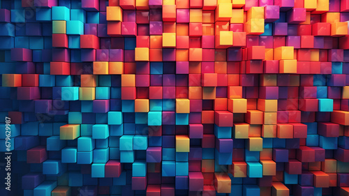 Colorful blocks background.