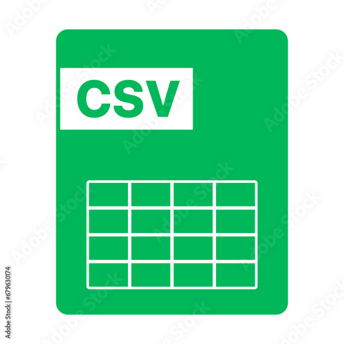 CSV file icon. CSV data. Vector.