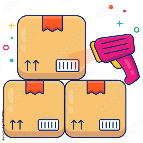 An icon design of parcel tracking

