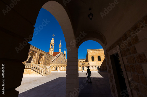 Mor Gabriel Monastery in Midyat, Mardin. Turkey. Mor Gabriel Monastery is the oldest surviving Syriac Orthodox monastery in the world. photo