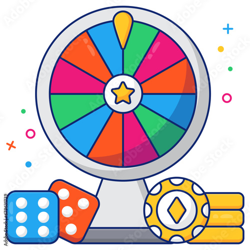 Premium download icon of fortune wheel 

