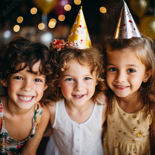 Outdoor Birthday Celebration with Three Little Girls