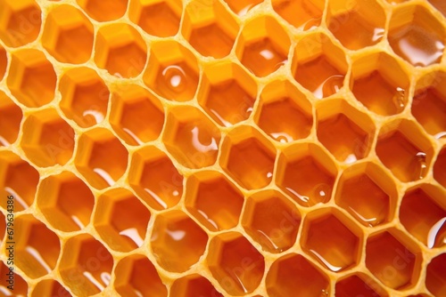 macro shot of unfilled honeycomb structure