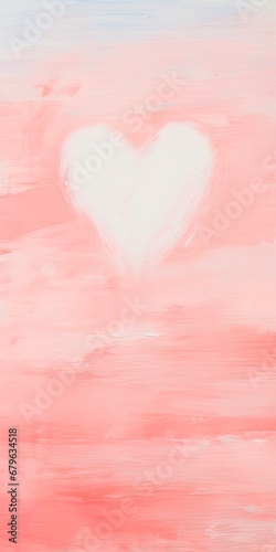 Grungy abstract red, white and pink valentines day background. Romantic pastel heart concept.