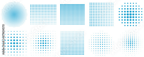 Blue Halftone Dotted photo