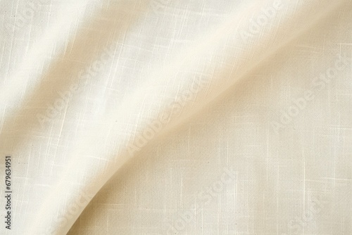 stitched piece of cream-colored linen fabric