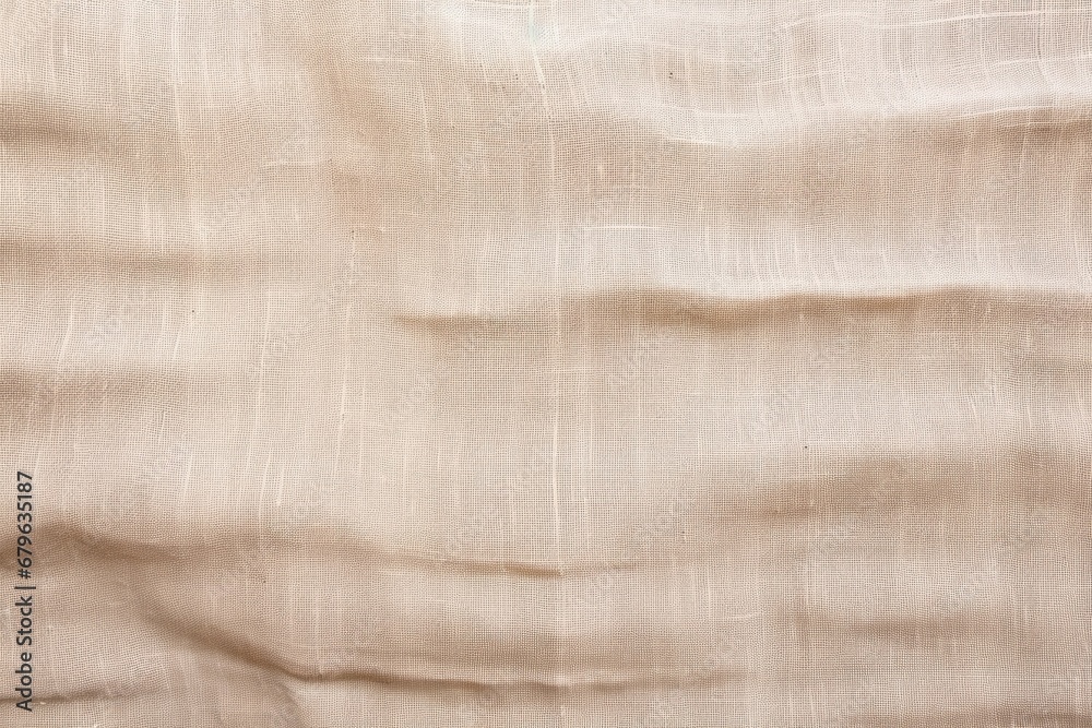a close shot of unbleached linen textile