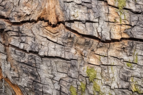 detailed texture of a rough-hewn tree trunk
