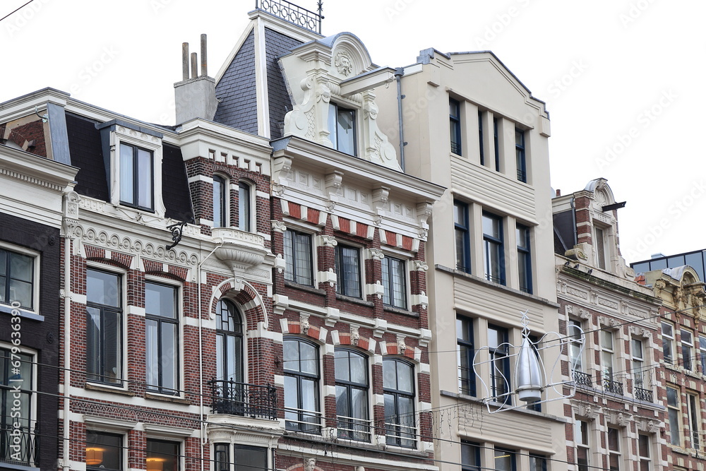 Obraz premium Amsterdam Rokin Street Building Facades, Netherlands